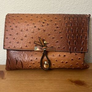 Elegant Brown Leather Clutch